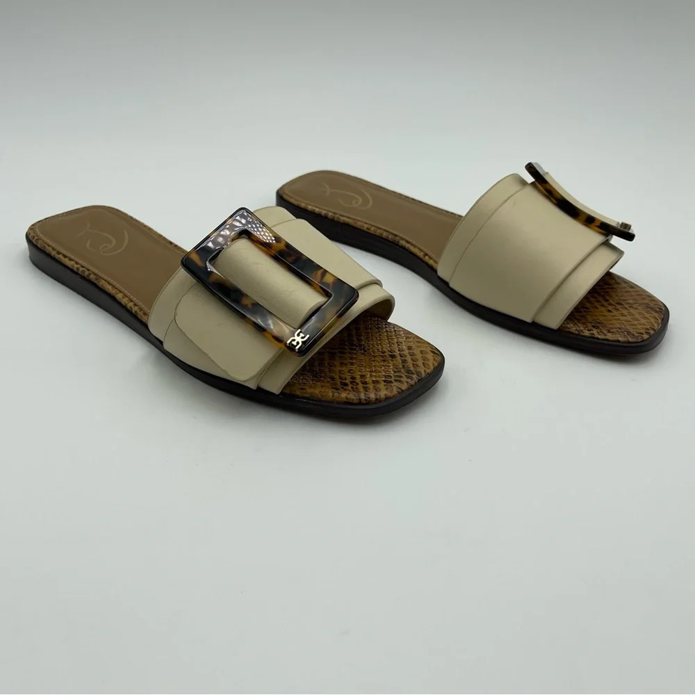 Sam Edelman Inez Slide-SZ 8M-Sand Leather Sandals- MSRP $120 - Picture 12 of 13